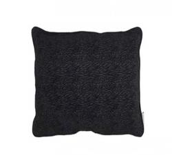 Μαξιλάρι μαύρο βελούδο με ανάγλυφο σχέδιο, 50x50cm