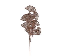 Διακοσμητικό κλαδί Ginkgo σε μεταλλικό καφέ,73cm