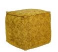 Πουφ ζακάρ σε χρώμα κεχριμπαριού,45x45x45cm