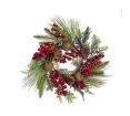 Στεφάνι mixed pine κουκουνάρια & berries 25cm