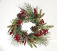 Στεφάνι mixed pine κουκουνάρια & berries 45cm