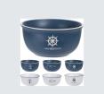 Μπολ stoneware (450ml) σε 6 ναυτικά σχδ.