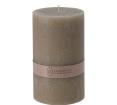 Κερί κορμός 9x15cm, ρουστίκ, καφέ/γκρι