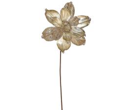 Beaded magnolia flower light gold,d.22cm