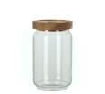 Γυαλίνο δοχείο αποθήκευσης με ξύλινο καπάκι, 700ml