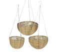 Κρεμαστά κασπώ συνθετική ψάθα σετ 3τεμ.,20/25/30cm