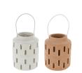 Κεραμικό κυλινδικό φανάρι σε 2 χρ.17cm