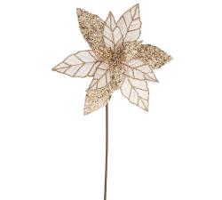 Gilttered Poinsettia  Rose/Gold,d.29cm