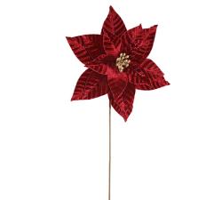 Velvet Poinsettia Burgundy,d.31cm 