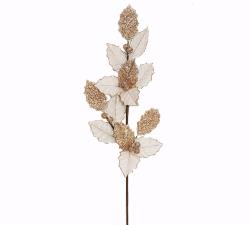 Holly leaf spray Rose/Gold,77cm