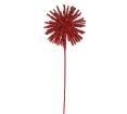 Allium flower w/glitter Burgundy, d.12cm