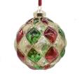 Glass Ball Rhomb Des. Multicolor,D.10cm