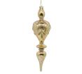 Glass Finial Orn. Flower Des. Gold,H24X7cm