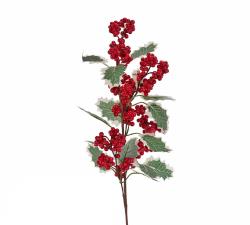 Κλαδί κόκκινα berries και φυλλα γκυ,58cm
