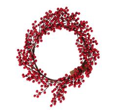 Στεφάνι με κόκκινα berries 50cm