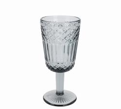 Κολονάτο ποτήρι κρασιού 300ml vintage grey 8x17cm