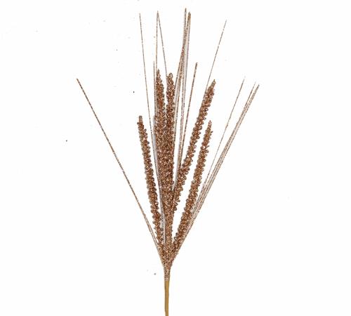 Κλαδί βούρλο ροζ/χρυσό στρας 45cm