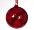 Γυαλ.μπάλλα σπιράλ κοκκινη 10cm