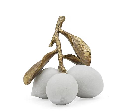 Kλαδί  με 3 λεμόνια stone finish 17.3cm