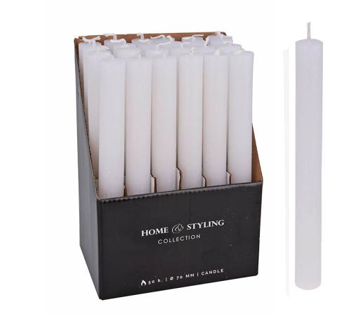 Κερί Βιέννης 20cm,σε display 24τεμ.λευκό χρ.