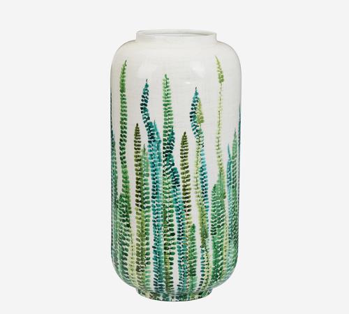 Μεταλλικό εμαγέ βάζο σχ.φύλλα 20x41cm