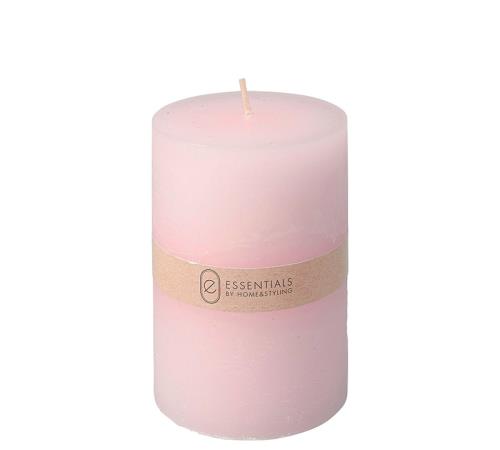 Κερί κορμός ρουστίκ απαλό ροζ 7x10cm