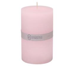 Κερί κορμός ρουστίκ απαλο ροζ  9x15cm