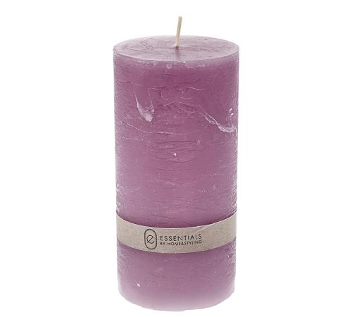 
Κερί κορμός ρουστίκ λιλά 7x14cm