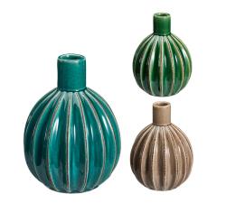 Μικρό στρογγυλό βάζο δολομίτη σε 3 χρ.,14.5cm