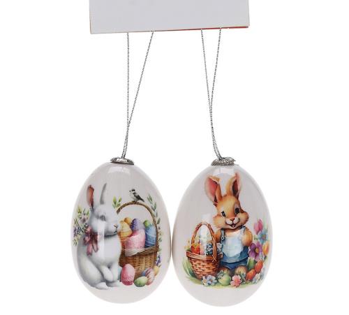 Διακοσμητκά πασχαλινα αυγά σετ 2 τεμ.,6.5cm