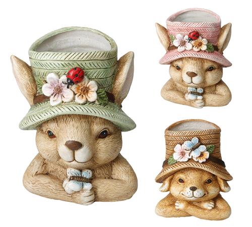 Κασπό λαγός & σκυλάκι με καπέλο 3χρ.,19cm