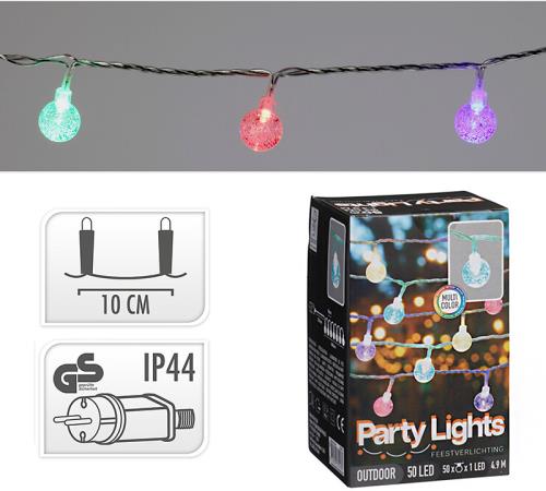 Πολύχρωμα Party lights 50τεμ.(μήκος 5 μ.)