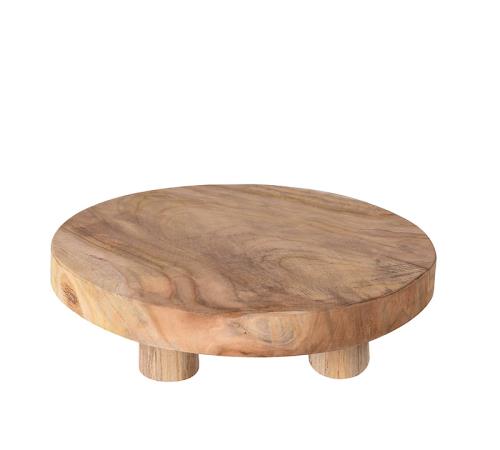 Στρογγυλό πλατώ με πόδι από ΤΕΑΚ, δ.30cm