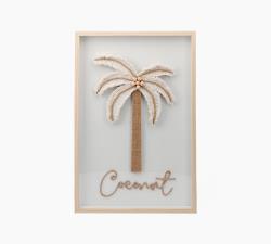 Διακοσμητικό τοιχου σχ.φοίνικας με ξύλινη κορνίζα & τζάμι 42x62cm