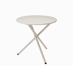 Στρογγυλό μεταλλικό τραπεζι δ.48xY48cm εκρου χρ.