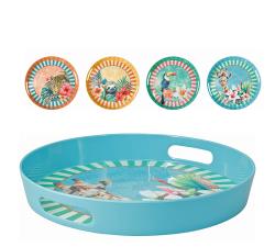 Στρογγυλός πολύχρωμος δίσκος μελαμίνης 30cm