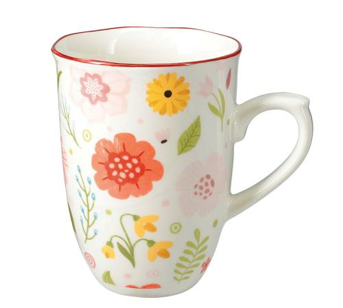 Κούπα 380ml σχ.flower,ακανόνιστο χείλος
