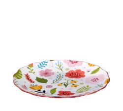 Πιάτο 21cm,σχ.flower,ακανόνιστο χείλος