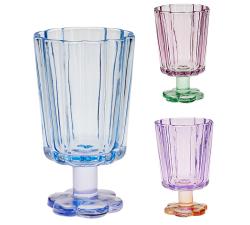 Ποτήρι κρασιού με πόδι πολύχρωμο 230ml