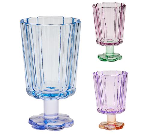 Ποτήρι κρασιού με πόδι πολύχρωμο 230ml