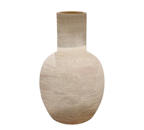 Κεραμικό βάζο "ROMY" εκρού χρ.,30cm