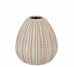 Βάζο σχ.αχινός μπεζ,23x24cm