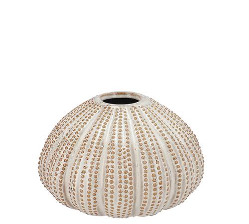 Βάζο σχ.αχινός μπεζ,16x10cm