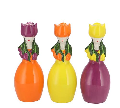 Κεραμικό βάζο "Tulip lady" σε 3 χρ.,22cm