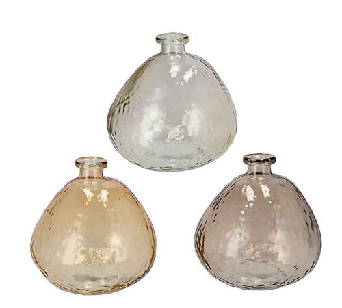 Γυάλινη νταμιτζάνα σε 3 αποχρώσεις καφέ 18cm