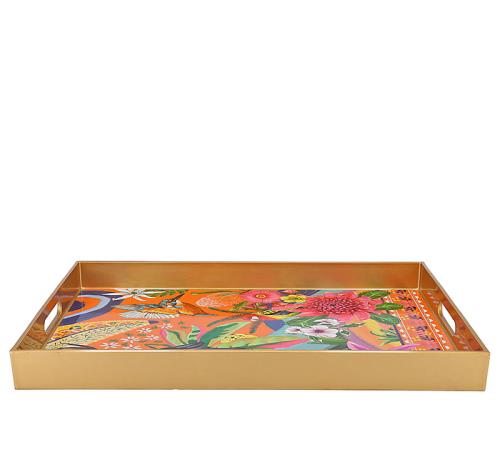 Παραλ/μος δίσκος με τροπικά πουλιά, 26x40cm