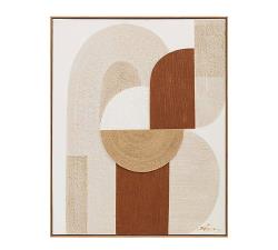 Γεωμετρικό Hand paint με κορνίζα 3,8cm,80x100cm