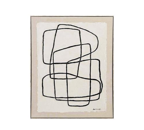 Χειροποίητος πίνακας με γραμμικό σχ.,60x80cm