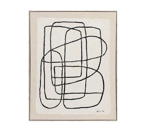 Χειροποίητος πίνακας με γραμμικό σχ.,60x80cm