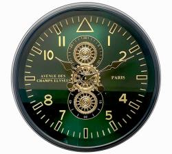 Μηχανικό ρολόι με εμαγέ πράσινο καντράν,60cm